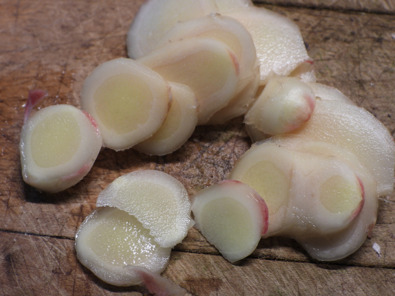 Cooking with fresh ginger