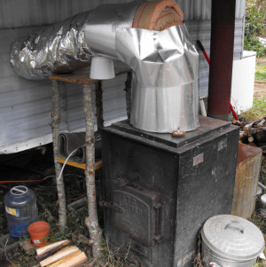 How to install an exterior wood furnace