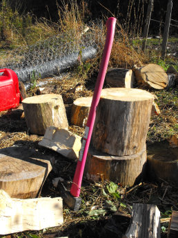 Wood chopping area