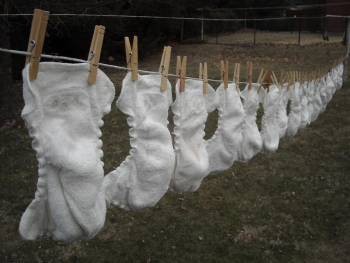 Diapers on the line