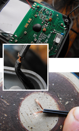 Splicing a thermometer sensor cable
