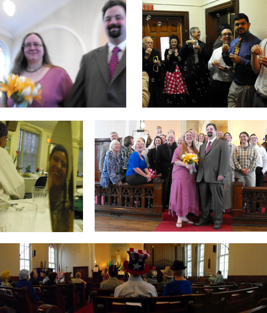April wedding collage