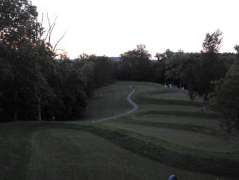 Serpent mound at dusk.