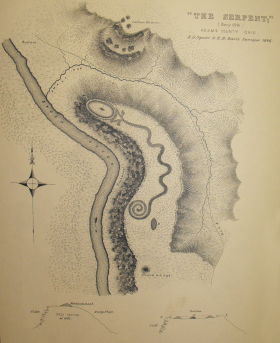 Old map of the serpent mound.