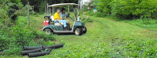 club car in the summer