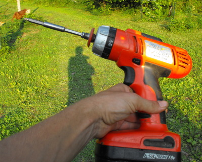 black and decker drill with shadow