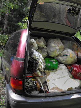 Hauling trash to the dump