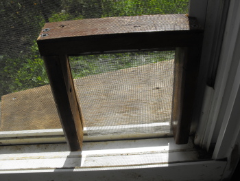 homemade cat screen door