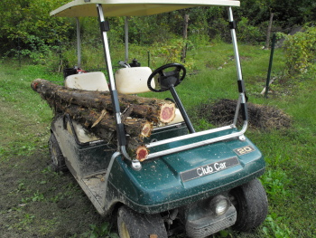 cedar post hauling