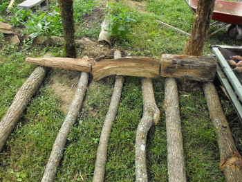 home made floor for firewood