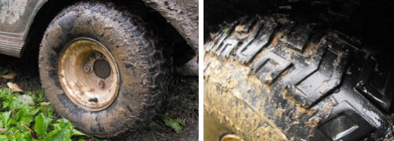 Golf cart tire with traction