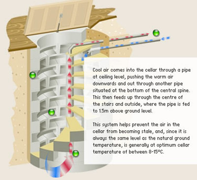 spiral root cellar