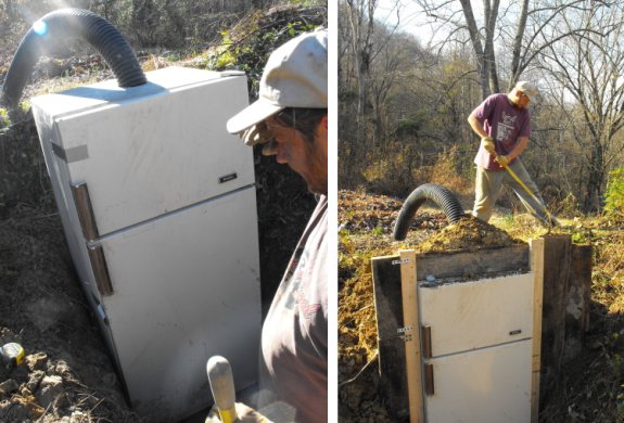 refrigerator root cellar bury time