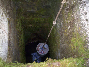 Looking down into our well