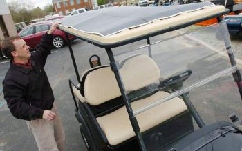 solar power golf cart credit