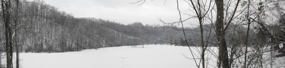 Snow on the neighbor's farm