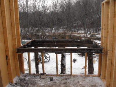 Adding in the floor joists