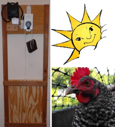 solar powered automatic chicken coop door