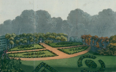 Plan of an early New England formal garden