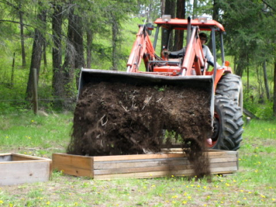 Adding soil amendments to a square foot garden