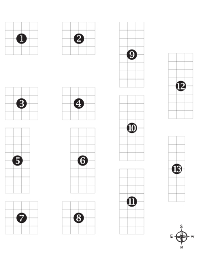 Layout of a square foot garden