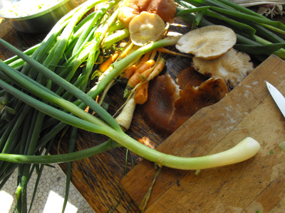 Components of a homegrown stir-fry
