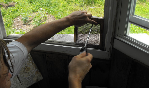 make your own pet door detail