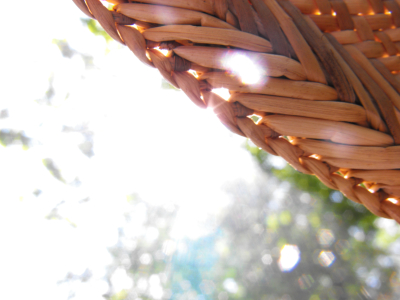 Sun through a straw hat