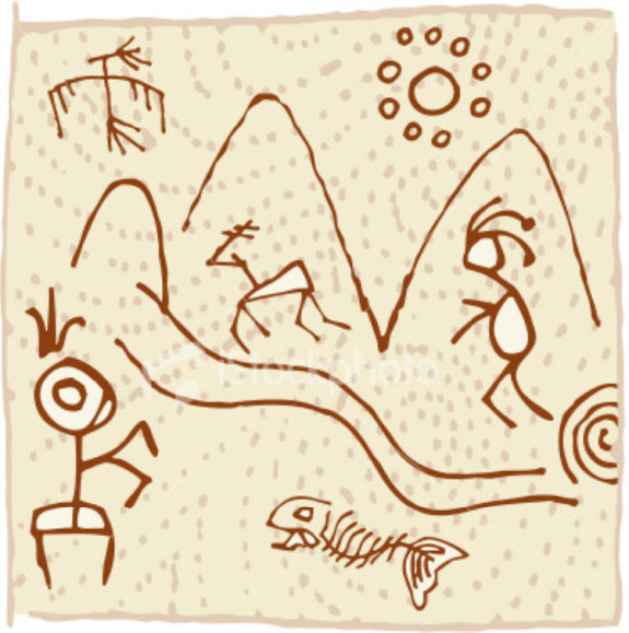 petroglyph close up