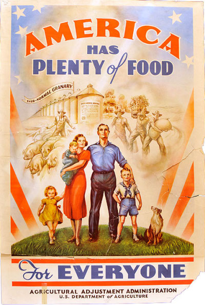 America has plenty of food poster