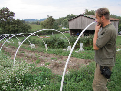 Mark ponders a smaller hoop house