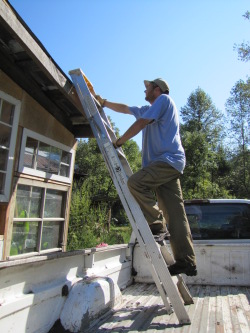 man holding a ladder