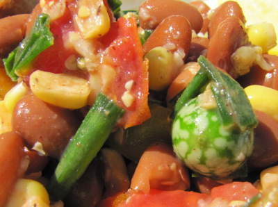 Bean, corn, and tomato salad