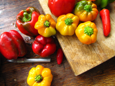 Ripe bell peppers