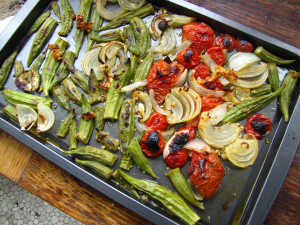 Broiled vegetables