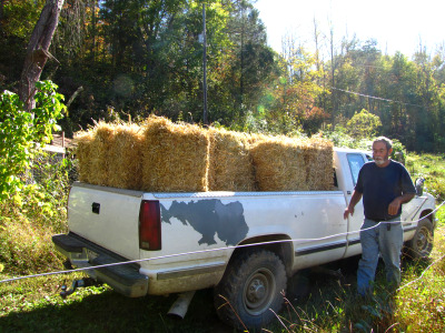 Truckload of straw