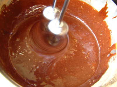 Chocolate muffin batter