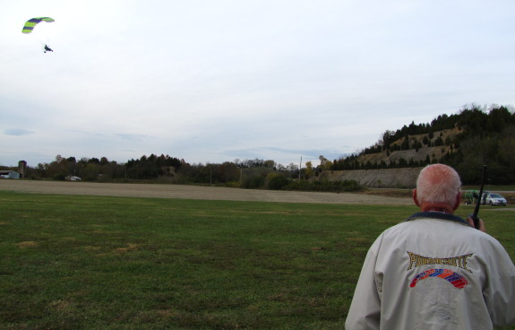 Flying a powered parachute with Jim on the radio on the ground