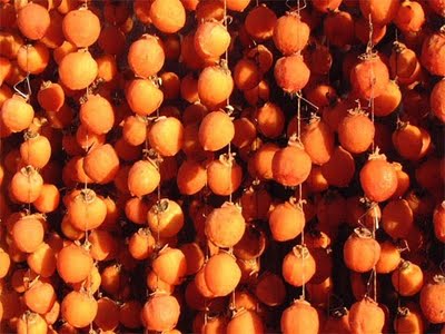 Traditionally dried persimmons