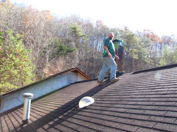 Walking on the roof of an underground house