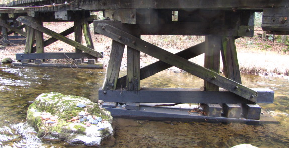 railroad tie footbridge idea