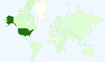 Map of Walden Effect's visitors