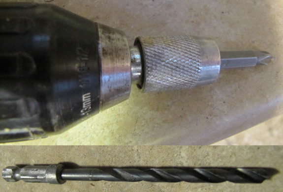 Quick change adapter and drill bit