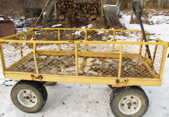 garden wagon! A cart has 2 wheels and a wagon 4.