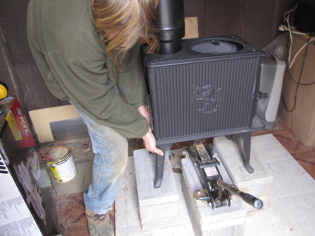 Jotul small stove install