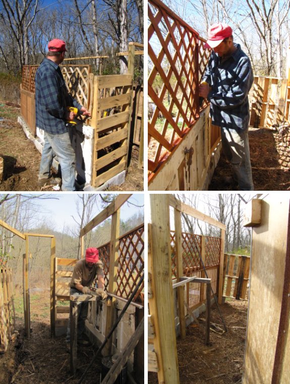 chicken coop construction progress