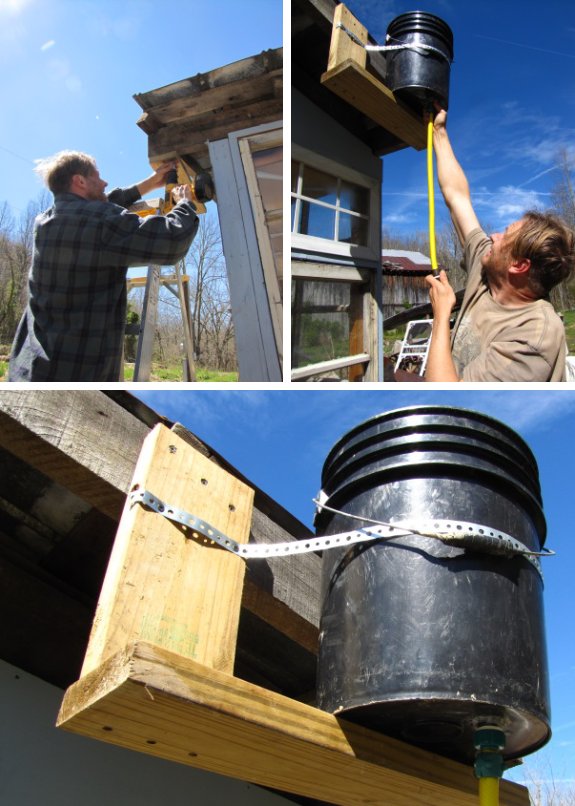 Five gallon bucket solar shower do it yourself low budget