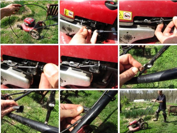 how to install a new engine cable on a mower Craftsman or otherwise