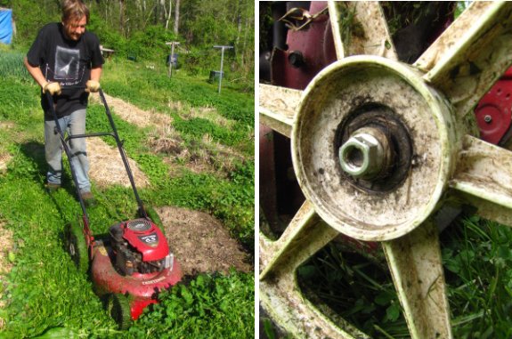 Craftsman walk behind mower rear wheel part number informaiton and picture