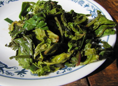 Cooked greens